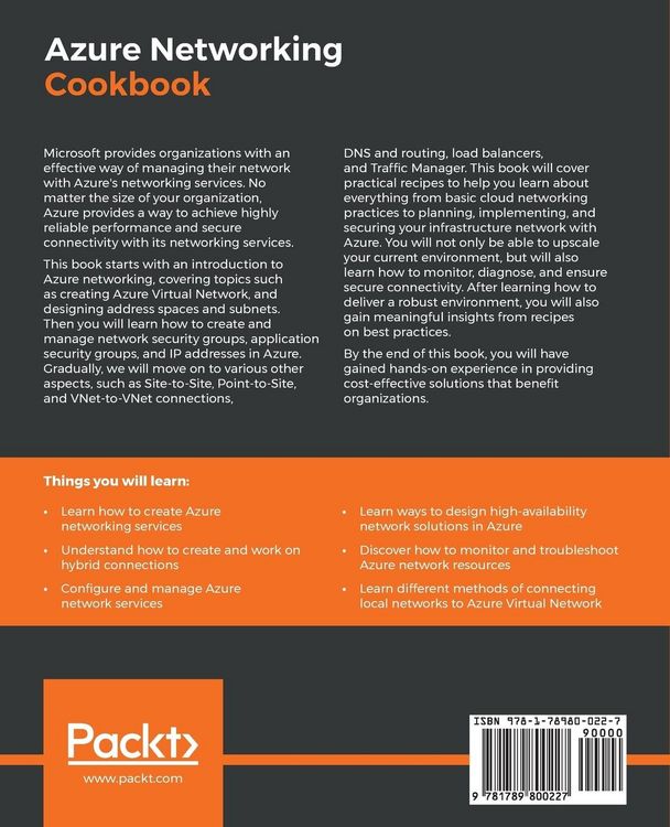 Produktbild: Azure Networking Cookbook