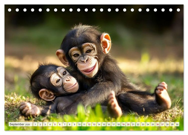 Produktbild: TIERKINDER Abenteuer Wildnis (Tischkalender 2026 DIN A5 quer), CALVENDO Monatskalender