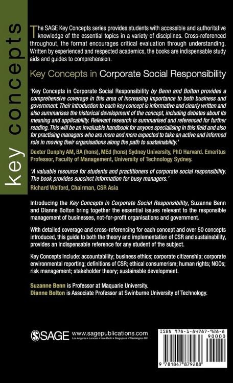 Produktbild: Key Concepts in Corporate Social Responsibility