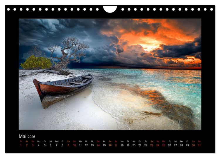 Produktbild: Paradiesische Inselwelten (Wandkalender 2026 DIN A4 quer), CALVENDO Monatskalender
