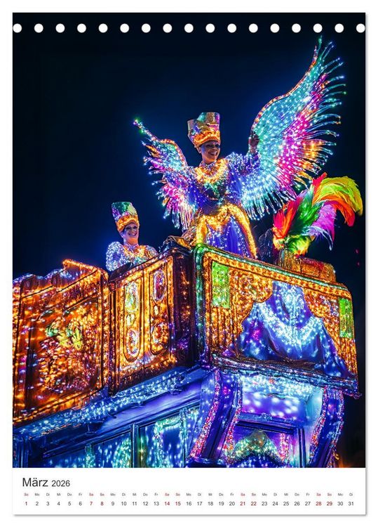 Produktbild: Tanzende Farben - Rio de Janeiro im Takt des Karnevals (Tischkalender 2026 DIN A5 hoch), CALVENDO Monatskalender