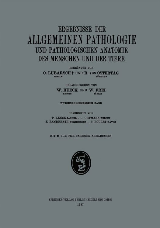Produktbild: Ergebnisse der Allgemeinen Pathologie und Pathologischen Anatomie des Menschen und der Tiere