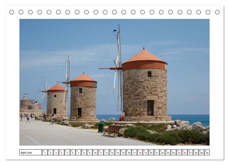 Produktbild: Rhodos, eine Sonneninsel (Tischkalender 2026 DIN A5 quer), CALVENDO Monatskalender