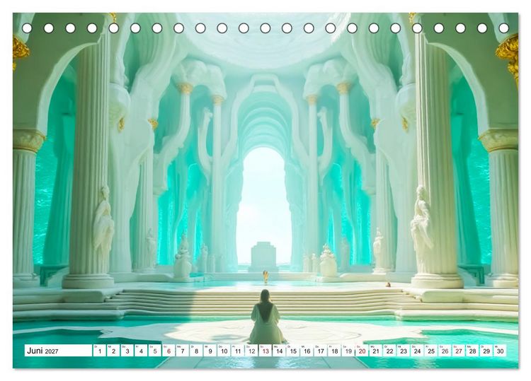 Produktbild: Atlantis &ndash; Glanz und Fall einer verlorenen Welt (Tischkalender 2027 DIN A5 quer), CALVENDO Monatskalender