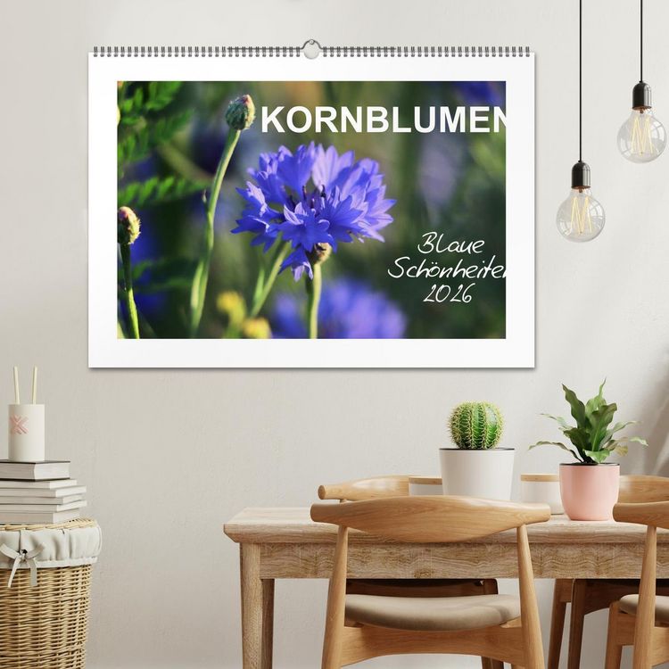 Produktbild: Kornblumen - Blaue Sch&ouml;nheiten (Wandkalender 2026 DIN A2 quer), CALVENDO Monatskalender