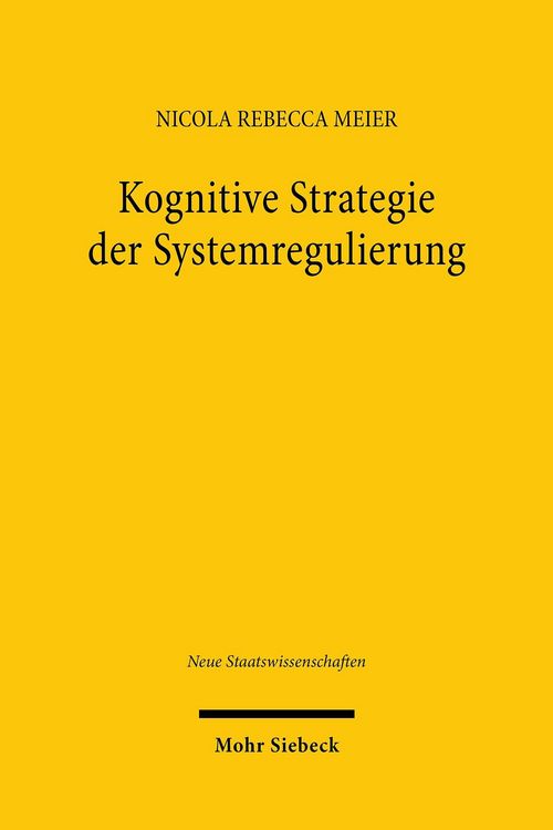 Produktbild: Kognitive Strategie der Systemregulierung