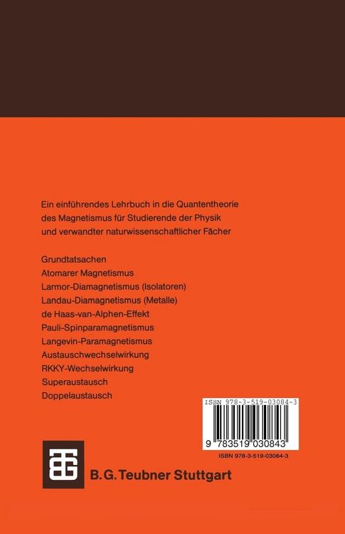 Produktbild: Quantentheorie des Magnetismus