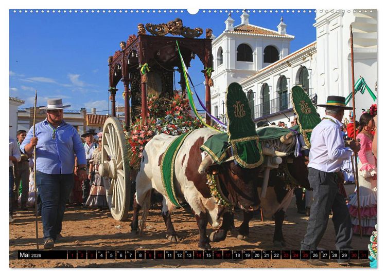Produktbild: El Rocio - Andalusiens faszinierende Wallfahrt (hochwertiger Premium Wandkalender 2026 DIN A2 quer), Kunstdruck in Hochglanz