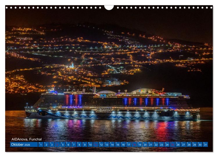 Produktbild: Kreuzfahrtschiffe unterwegs (Wandkalender 2026 DIN A3 quer), CALVENDO Monatskalender