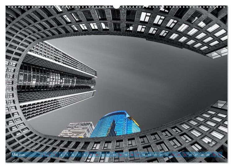Produktbild: MAINHATTEN architektur kunst (hochwertiger Premium Wandkalender 2026 DIN A2 quer), Kunstdruck in Hochglanz