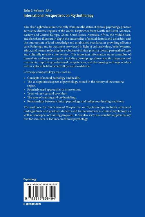 Produktbild: International Perspectives on Psychotherapy