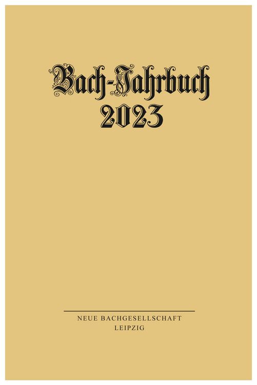 Produktbild: Bach-Jahrbuch 2023