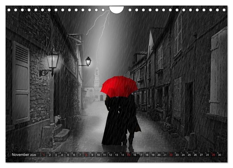 Produktbild: Rot wie die Liebe by Mausopardia (Wandkalender 2026 DIN A4 quer), CALVENDO Monatskalender