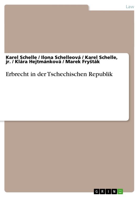Produktbild: Erbrecht in der Tschechischen Republik