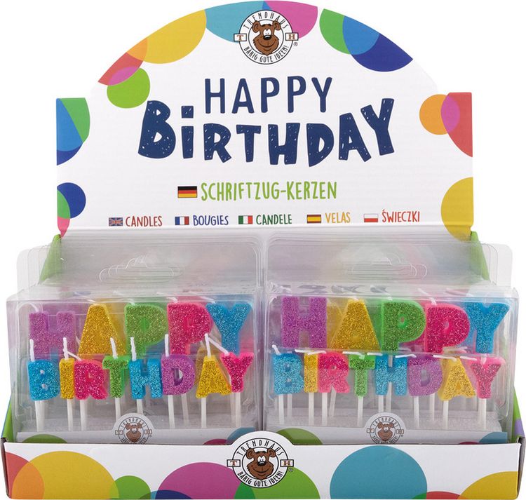 Produktbild: TRENDHAUS&reg; Geburtstagskerzen Happy Birthday Fun Mini