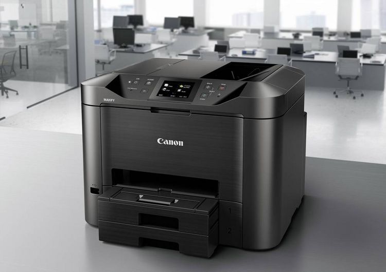 Produktbild: Canon Multifunktionsdrucker Tintenstrahl Farbe A4 Drucker, Scanner, Kopierer, Fax LAN, WLAN, Duplex, Duplex-ADF