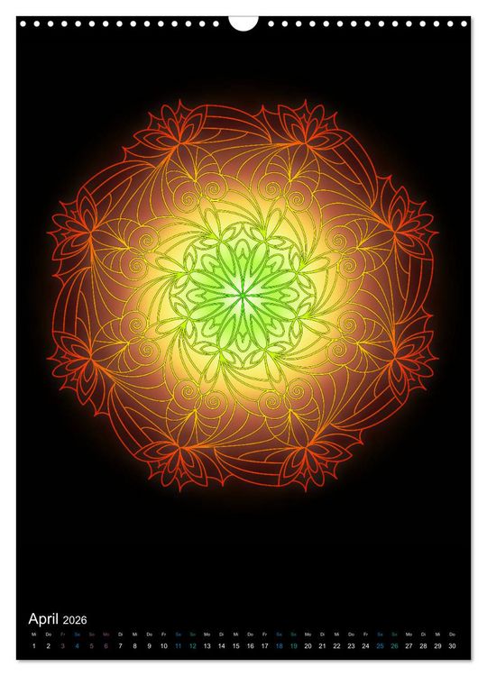 Produktbild: Mandala-Kalender 2026 (Wandkalender 2026 DIN A3 hoch), CALVENDO Monatskalender