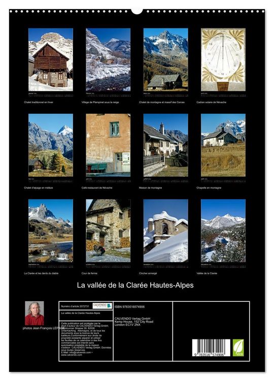 Produktbild: La vall&eacute;e de la Clar&eacute;e Hautes-Alpes (Calendrier mural 2026 DIN A2 horizontal) calendrier de bureau