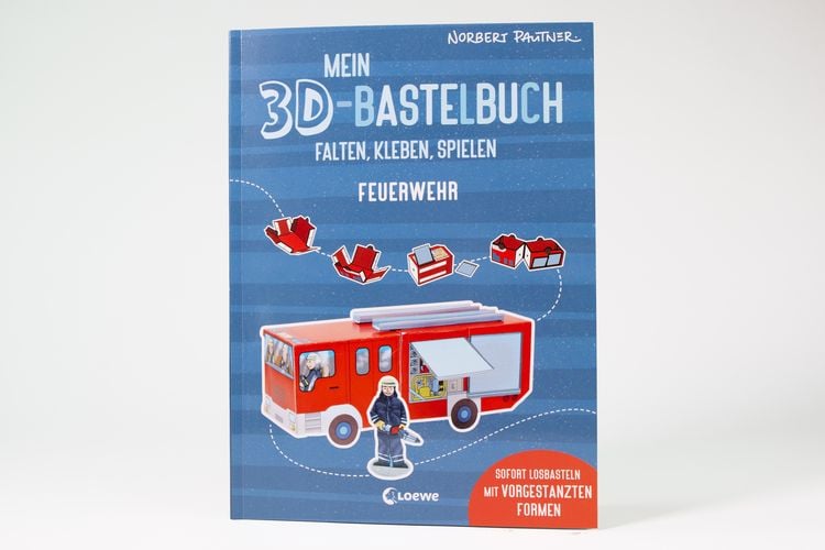 Produktbild: Mein 3D-Bastelbuch - Falten, kleben, spielen - Feuerwehr