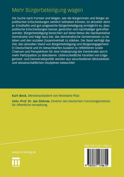 Produktbild: Mehr B&uuml;rgerbeteiligung wagen