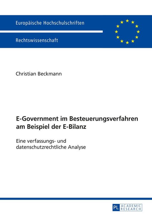 Produktbild: E-Government im Besteuerungsverfahren am Beispiel der E-Bilanz