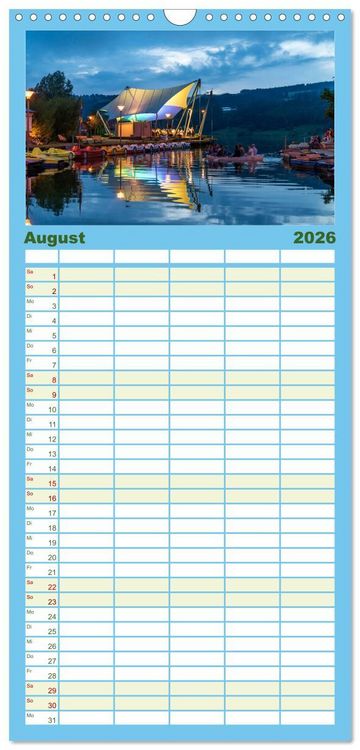 Produktbild: Familienplaner 2026 - Bayern bei Nacht mit 5 Spalten (Wandkalender, 21 x 45 cm) CALVENDO