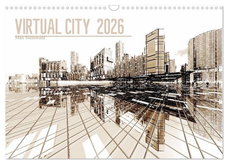 Produktbild: VIRTUAL CITY 2026 CH-Version (Wandkalender 2026 DIN A3 quer), CALVENDO Monatskalender