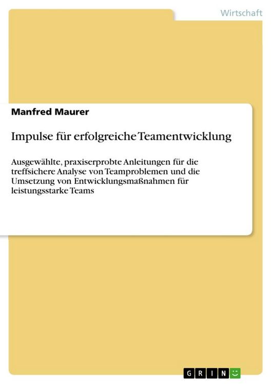 Produktbild: Impulse f&uuml;r erfolgreiche Teamentwicklung