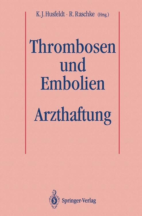 Produktbild: Thrombosen und Embolien: Arzthaftung