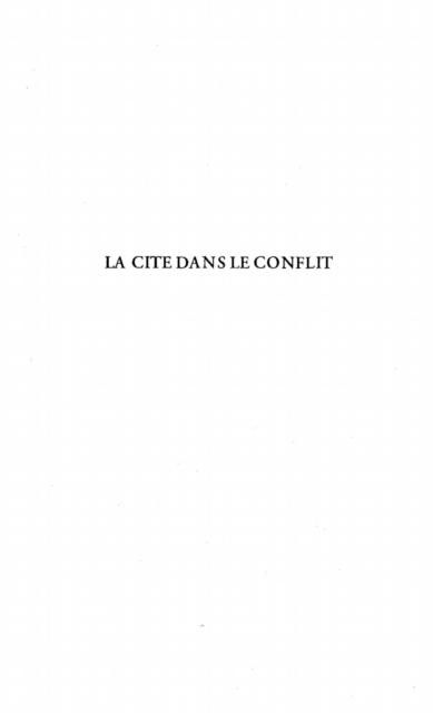 Produktbild: La Cite dans le Conflit