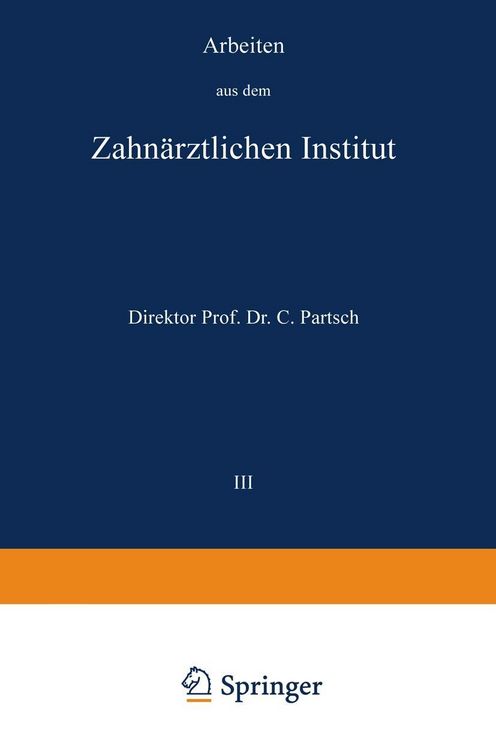 Produktbild: Arbeiten aus dem Zahn&auml;rztlichen Institut der Universit&auml;t Breslau