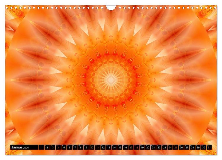 Produktbild: Energie - Mandalas in orange (Wandkalender 2026 DIN A3 quer), CALVENDO Monatskalender
