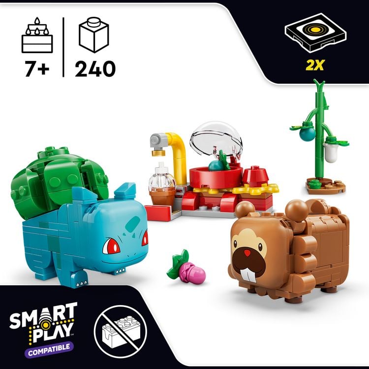 Produktbild: LEGO Pok&eacute;mon SMART Play: Beerenfete mit Bisasam und Bidiza kompatibles Set 72155
