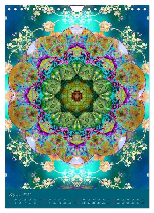 Produktbild: FLORALE MANDALAS (Wandkalender 2026 DIN A4 hoch), CALVENDO Monatskalender