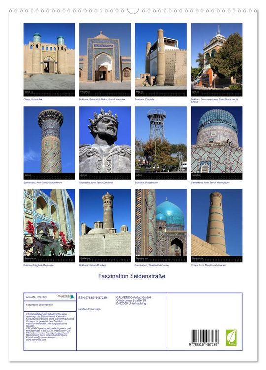 Produktbild: Faszination Seidenstra&szlig;e (hochwertiger Premium Wandkalender 2026 DIN A2 hoch), Kunstdruck in Hochglanz