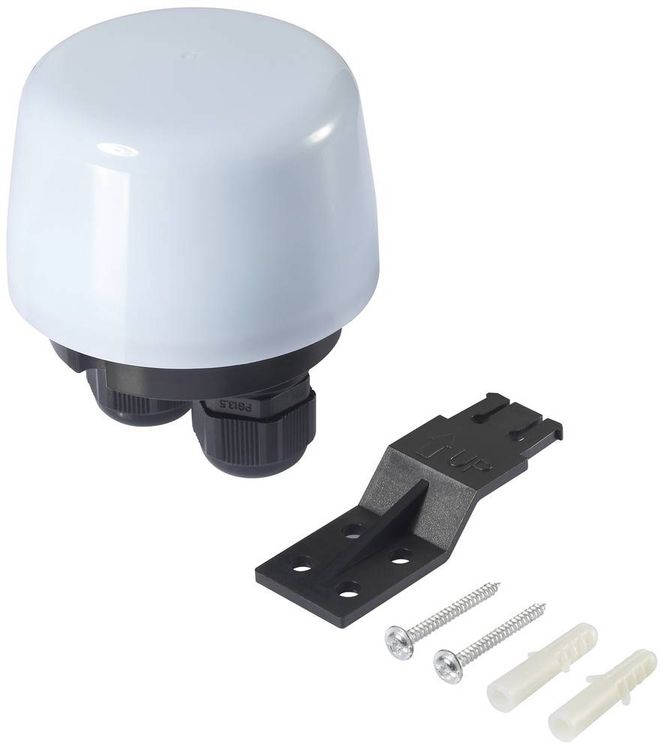 Produktbild: Sygonix SY-5836544 Dämmerungsschalter Weiß, Schwarz 230 V/AC 1 Schließer