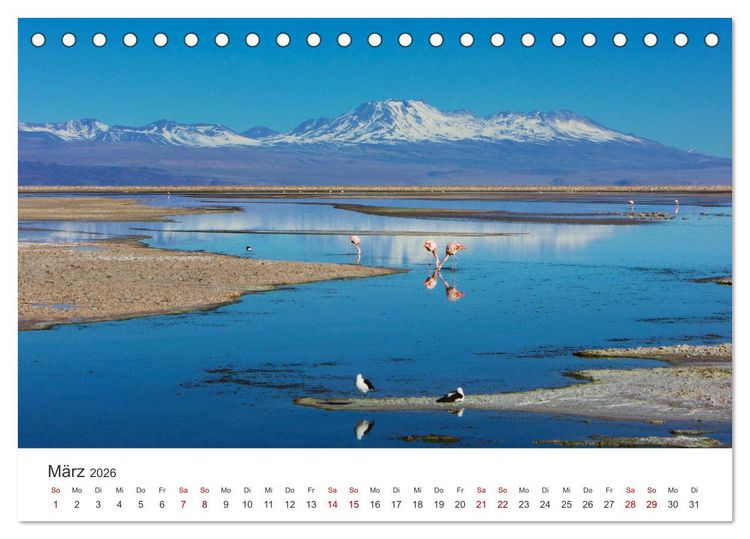 Produktbild: Chile - Das langgestreckte Land. (Tischkalender 2026 DIN A5 quer), CALVENDO Monatskalender
