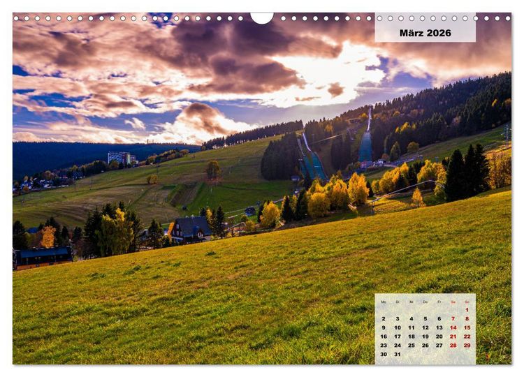 Produktbild: Oberwiesenthal und der Fichtelberg im Erzgebirge (Wandkalender 2026 DIN A3 quer), CALVENDO Monatskalender