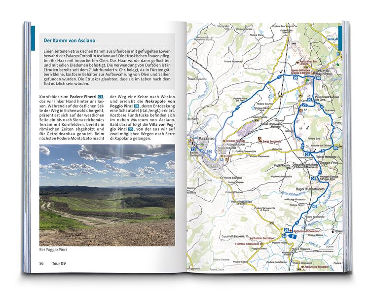 Produktbild: KOMPASS Wanderf&uuml;hrer Toskana, 80 Touren mit Extra-Tourenkarte