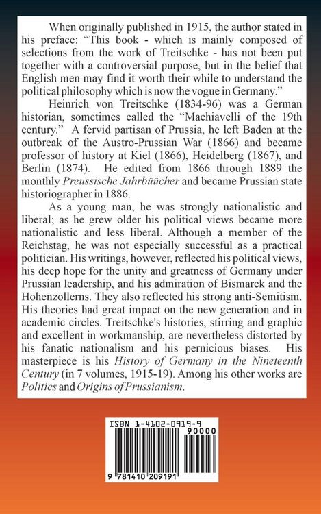 Produktbild: The Political Thought of Heinrich Von Treitschke