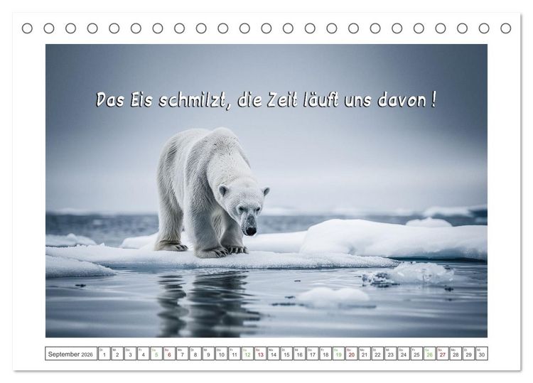 Produktbild: Das Klima in Aufruhr - Die Spirale der globalen Erw&auml;rmung (Tischkalender 2026 DIN A5 quer), CALVENDO Monatskalender