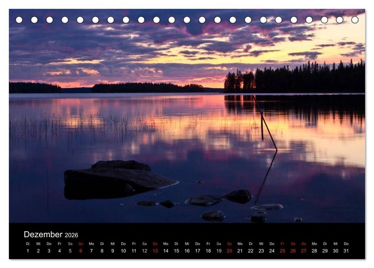 Produktbild: Finnland - Land der tausend Seen (Tischkalender 2026 DIN A5 quer), CALVENDO Monatskalender