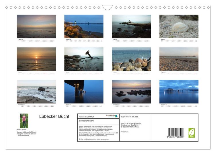 Produktbild: L&uuml;becker Bucht (Wandkalender 2026 DIN A3 quer), CALVENDO Monatskalender