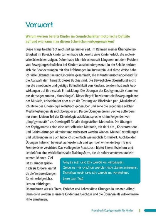 Produktbild: Praxisbuch Kopfgymnastik f&uuml;r Kinder