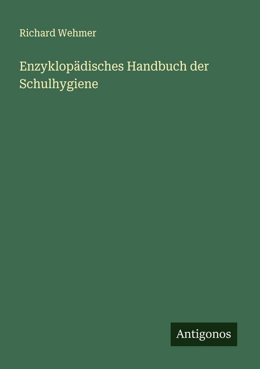 Produktbild: Enzyklop&auml;disches Handbuch der Schulhygiene