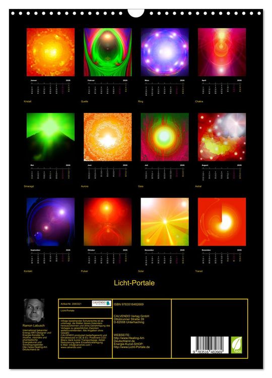 Produktbild: Licht-Portale (Wandkalender 2026 DIN A3 hoch), CALVENDO Monatskalender