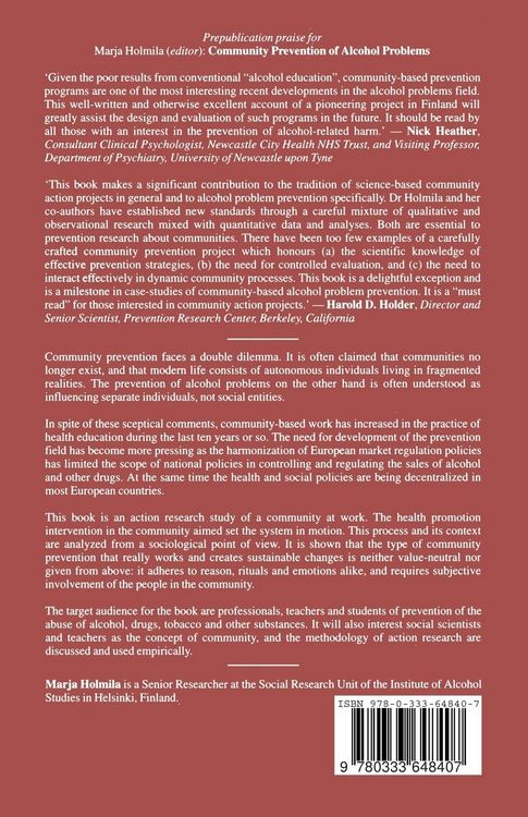 Produktbild: Community Prevention of Alcohol Problems