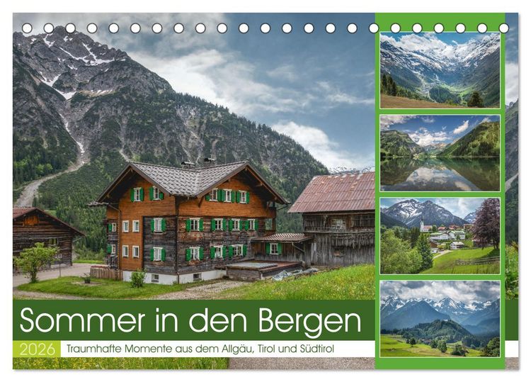 Produktbild: Sommer in den Bergen (Tischkalender 2026 DIN A5 quer), CALVENDO Monatskalender