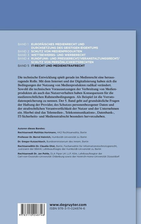 Produktbild: Medienrecht / IT-Recht und Medienstrafrecht