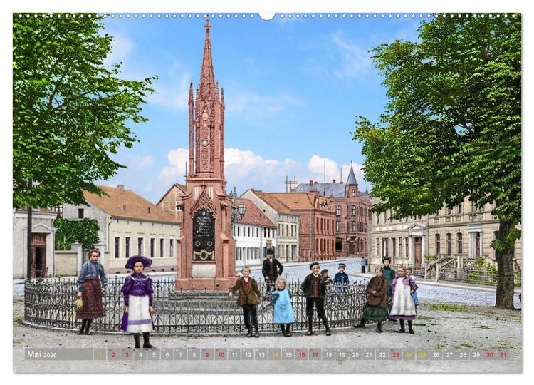 Produktbild: Altmark um 1900 - Orte zur Kaiserzeit in Farbe &ndash; kolorierte Fotografien (Wandkalender 2026 DIN A2 quer), CALVENDO Monatskalender